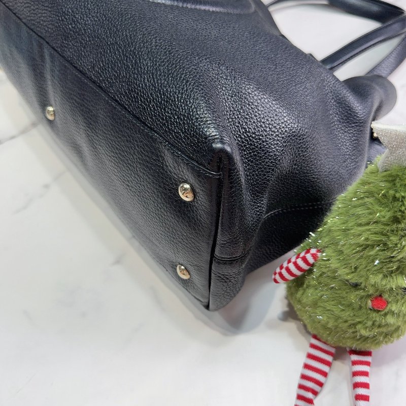 GUCCI SOHO GG黑色牛皮肩背包-8