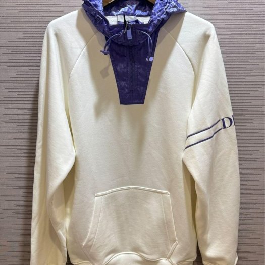 💎Han's house精品服飾💎 DIOR 老花 尼龍 拼接 連帽衛衣 帽T 現貨 S 原價70000-0