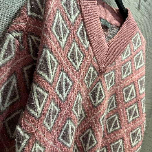 💎Han's house精品服飾💎DIOR 滿版 毛絨 毛衣 現貨 M 原價65000-1