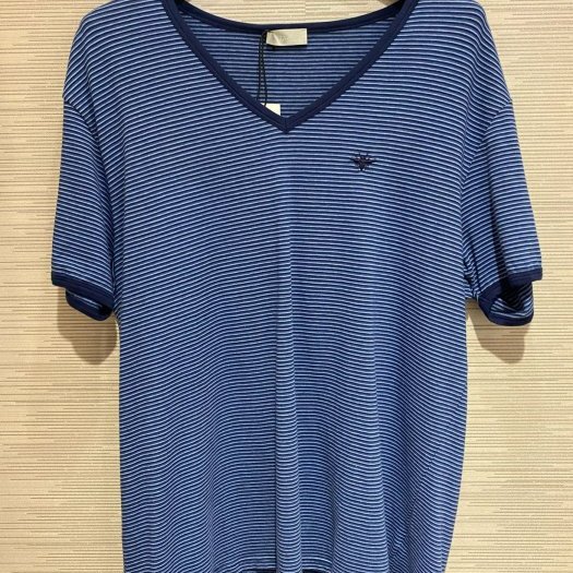 💎Han's house精品服飾💎DIOR Logo 蜜蜂 刺繡 V領 T 短袖~現貨-0