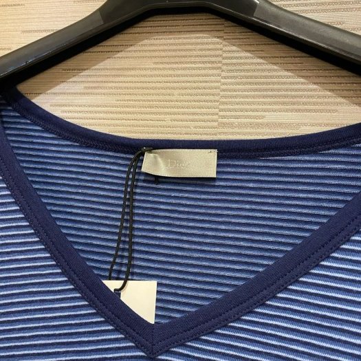 💎Han's house精品服飾💎DIOR Logo 蜜蜂 刺繡 V領 T 短袖~現貨-3