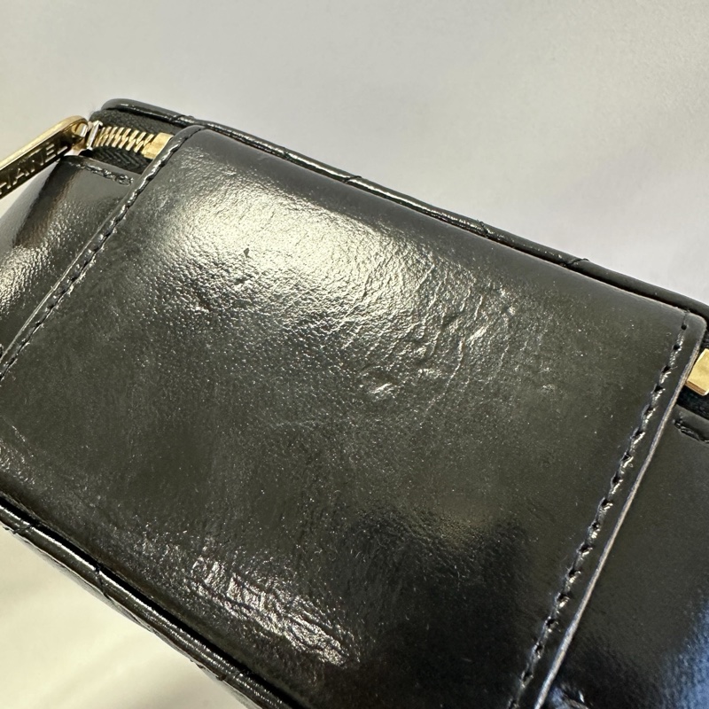CHANEL❤️🔥全網最低價 🪭香奈兒黑金漆皮/難買稀有/手柄盒子/相機包/粉色內裡/千金感/小廢包-7