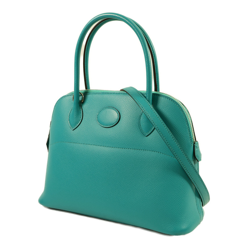 HERMES Epsom皮革Bolide 27手挽肩背兩用袋Bleu Paon-1