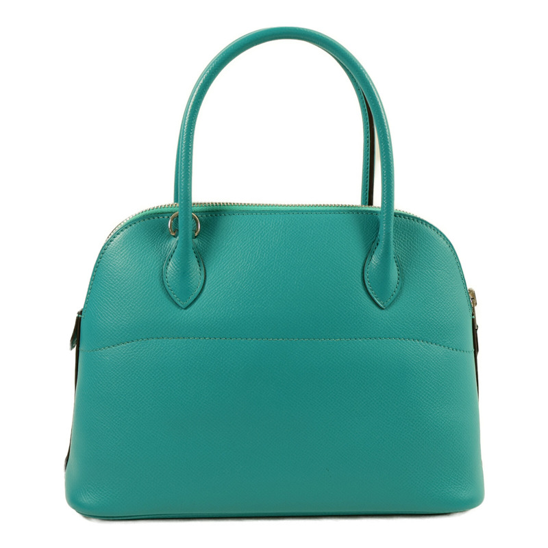 HERMES Epsom皮革Bolide 27手挽肩背兩用袋Bleu Paon-2
