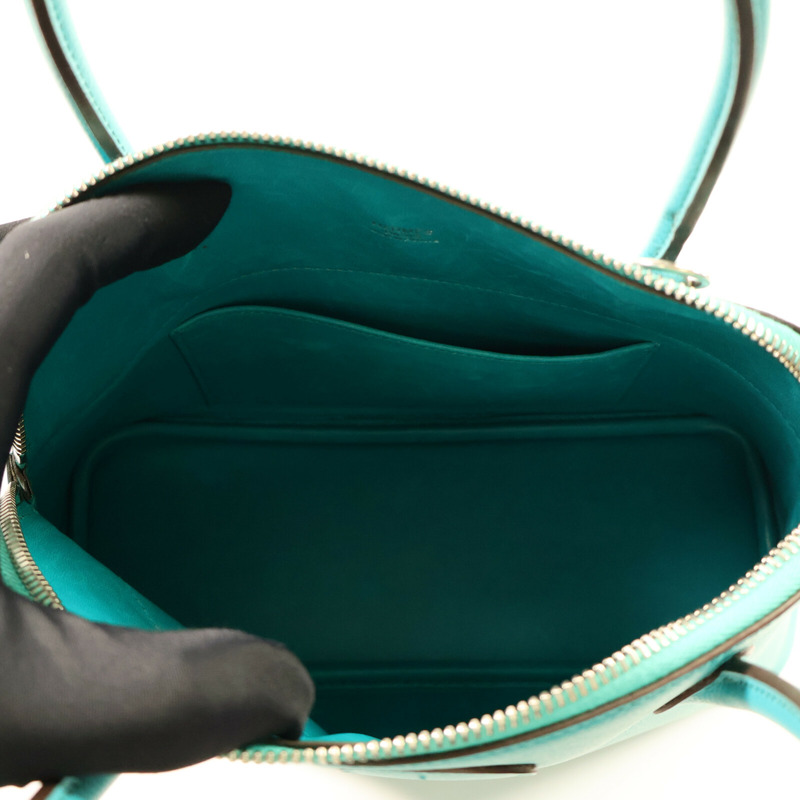HERMES Epsom皮革Bolide 27手挽肩背兩用袋Bleu Paon-4