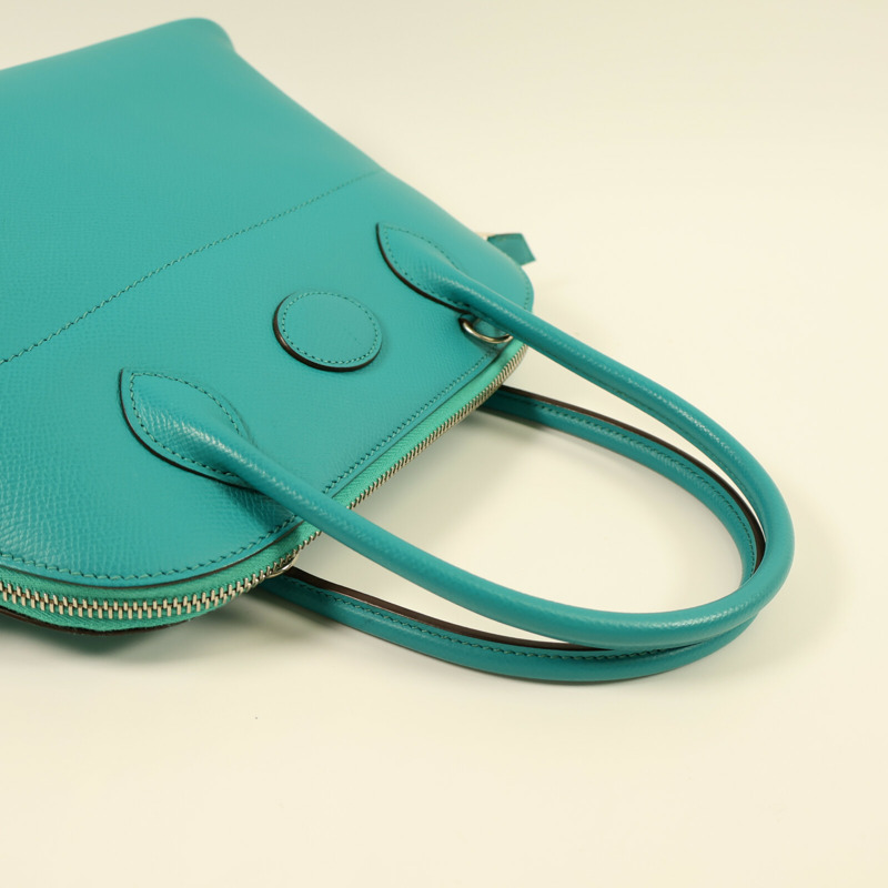HERMES Epsom皮革Bolide 27手挽肩背兩用袋Bleu Paon-7