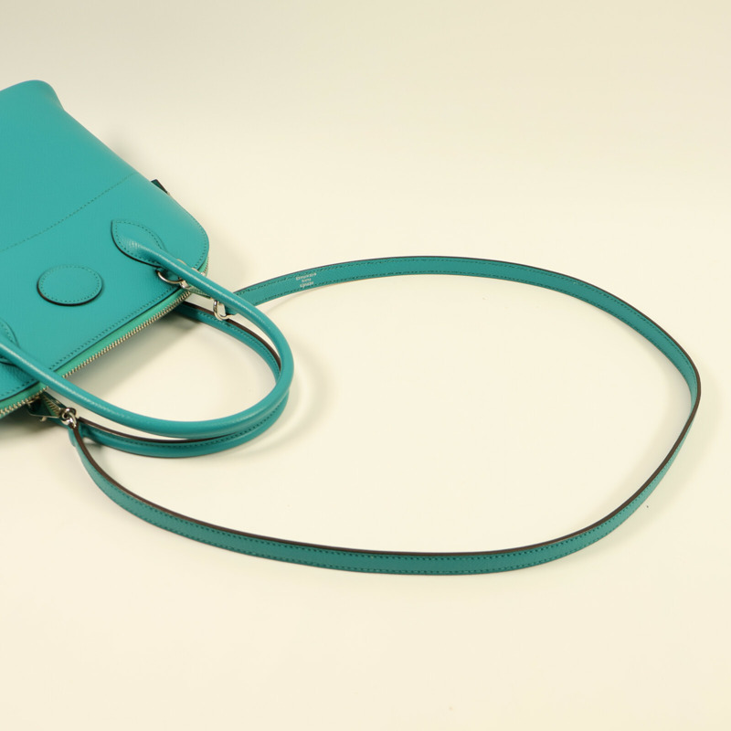 HERMES Epsom皮革Bolide 27手挽肩背兩用袋Bleu Paon-8
