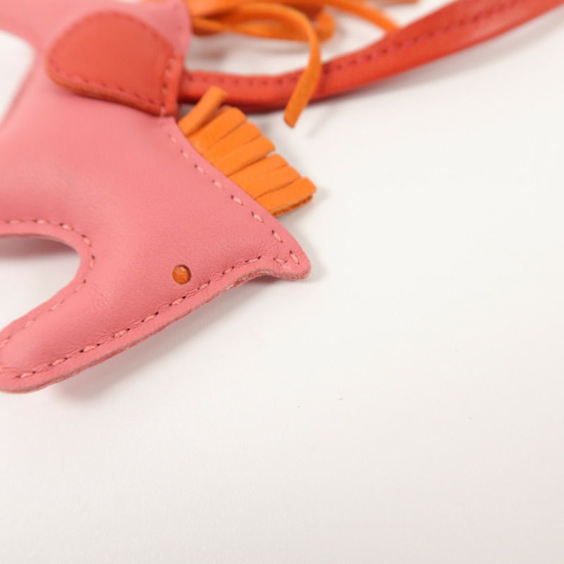 HERMES Milo皮革Rodeo PM掛飾-7