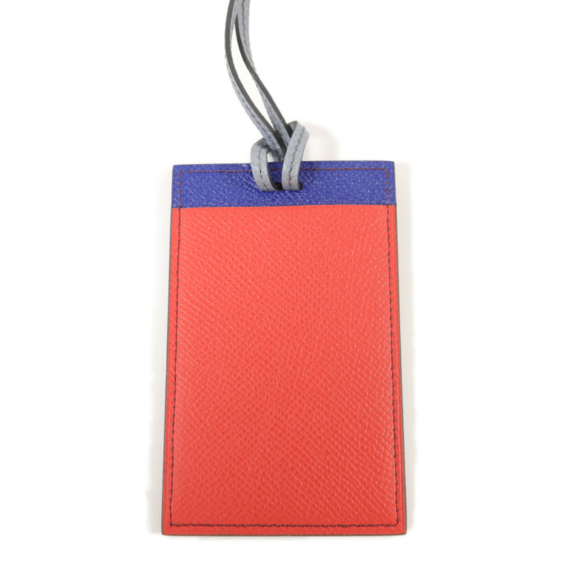 HERMES Epsom皮革Petit H Card Holder With Strap卡片套-3