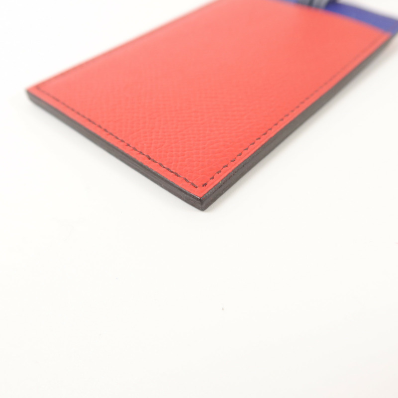 HERMES Epsom皮革Petit H Card Holder With Strap卡片套-9
