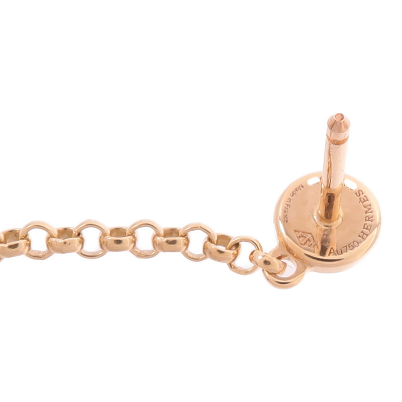 HERMES 18K玫瑰金 Ex-Libris Clou de Selle Earrings鑽石耳環-4