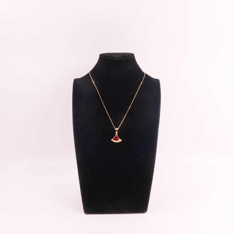 BVLGARI 18K玫瑰金Divas' Dream Necklace紅玉髓/鑽石項鍊-9
