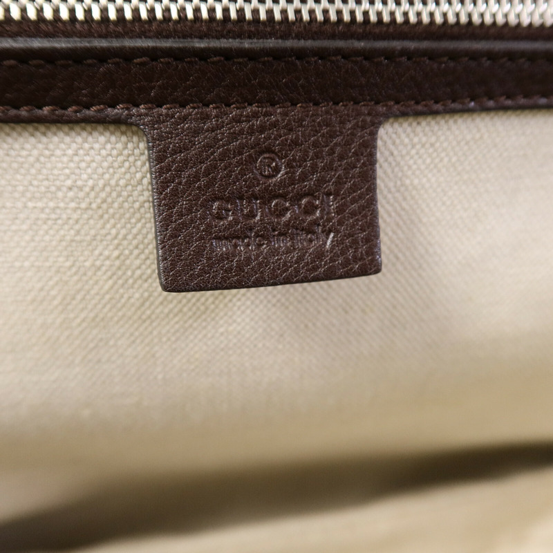 GUCCI 帆布Bamboo Top Handle手挽肩背兩用袋-5