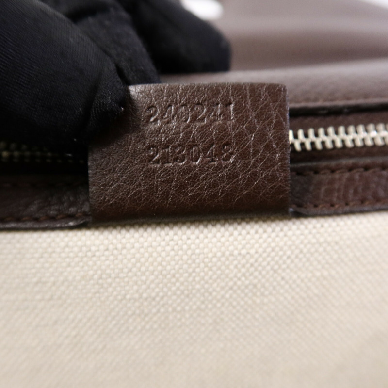 GUCCI 帆布Bamboo Top Handle手挽肩背兩用袋-7