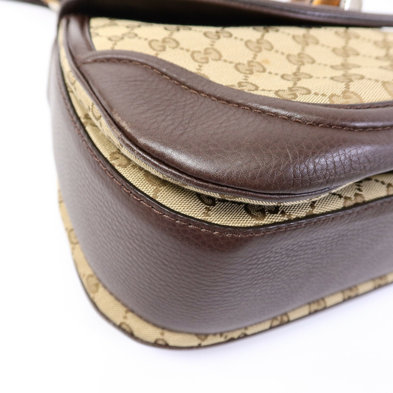 GUCCI 帆布Bamboo Top Handle手挽肩背兩用袋-10