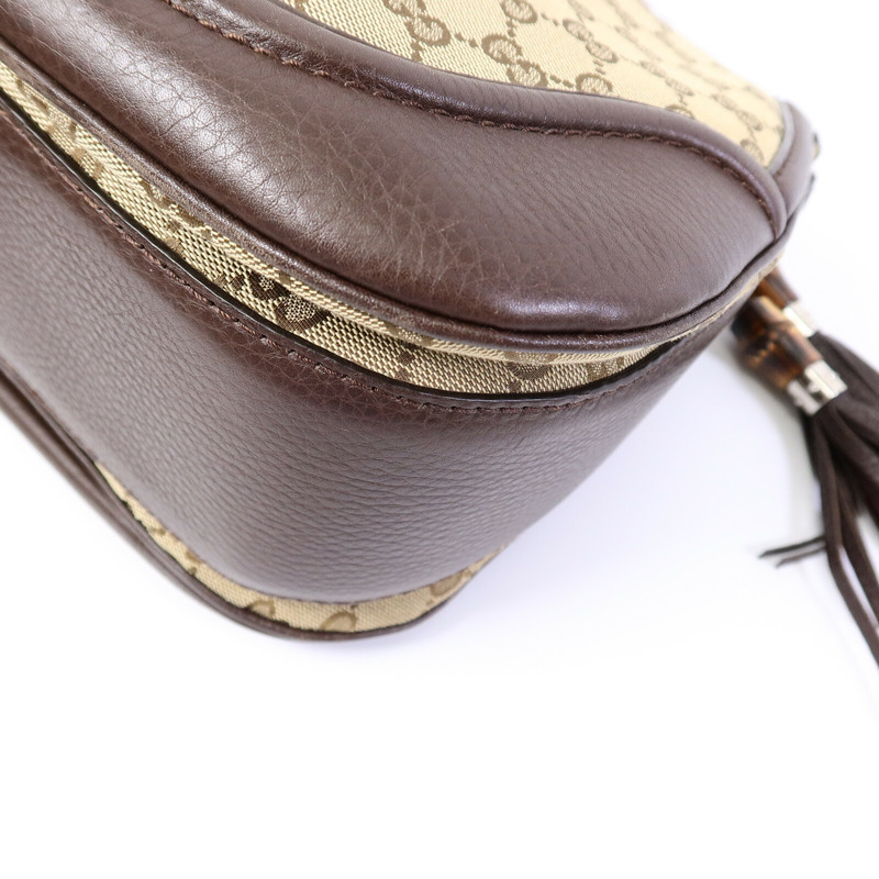 GUCCI 帆布Bamboo Top Handle手挽肩背兩用袋-11