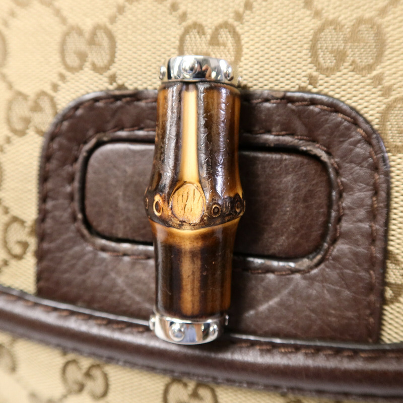 GUCCI 帆布Bamboo Top Handle手挽肩背兩用袋-13