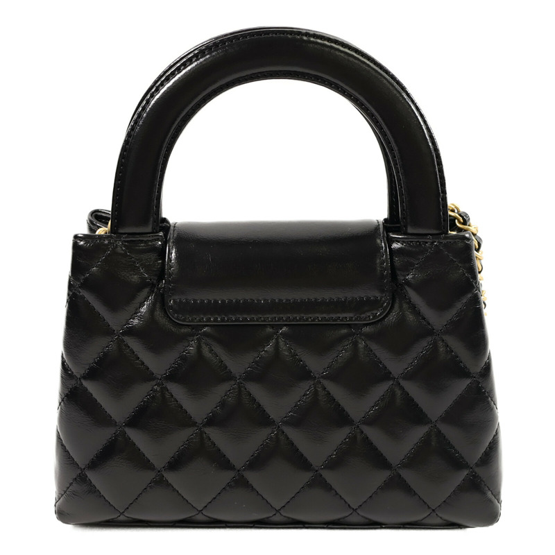 CHANEL 牛皮皮革Mini Kelly Bag鏈帶手挽肩背兩用袋-2