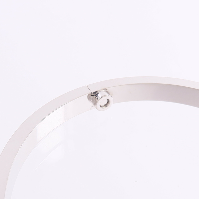 CARTIER 18K白金Love Bracelet Small Model Paved鑽石手鐲-5
