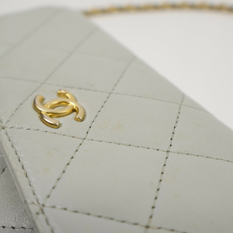 CHANEL 羊皮皮革Chain Shoulder鏈帶肩背袋-17