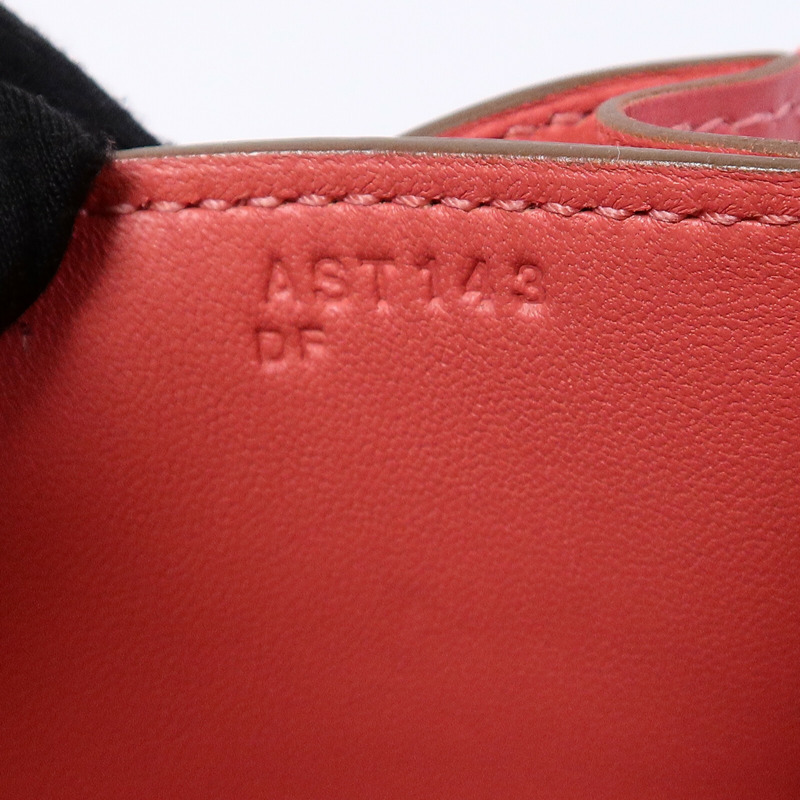 HERMES Tadelakt皮革Constance Mini肩背袋Rose Azalee-7