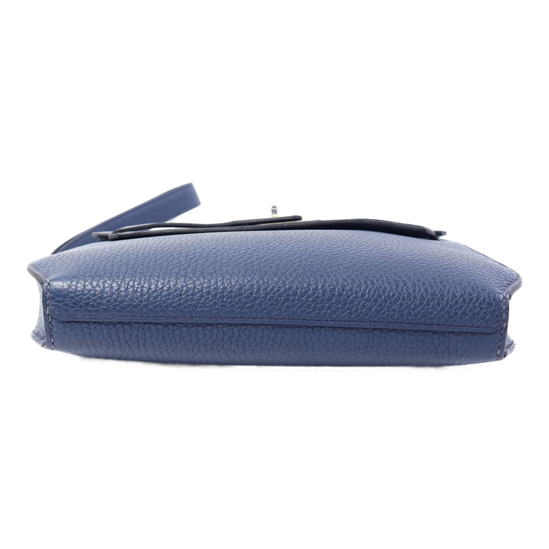 HERMES Togo皮革Kelly Depeches 25手拿包Deep Bleu-3