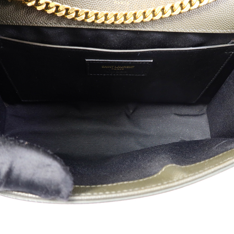 SAINT LAURENT 牛皮皮革Kate Medium Chain鏈帶肩背袋-4