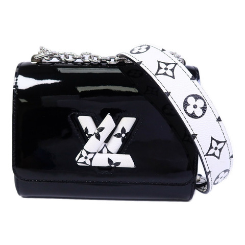 LOUIS VUITTON 漆皮皮革Twist PM鏈帶肩背袋
