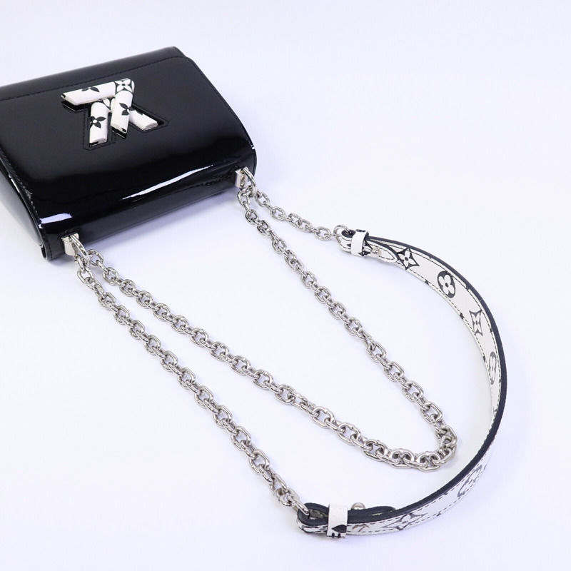 LOUIS VUITTON 漆皮皮革Twist PM鏈帶肩背袋-8