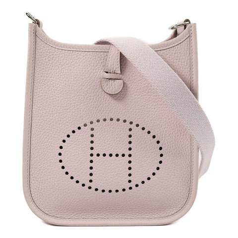 HERMES Clemence皮革Evelyne TPM肩背袋Rose Sakura