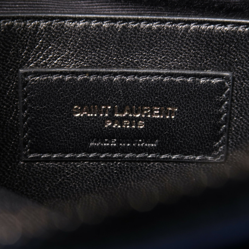 SAINT LAURENT 牛皮皮革College Medium鏈帶手挽肩背兩用袋-6