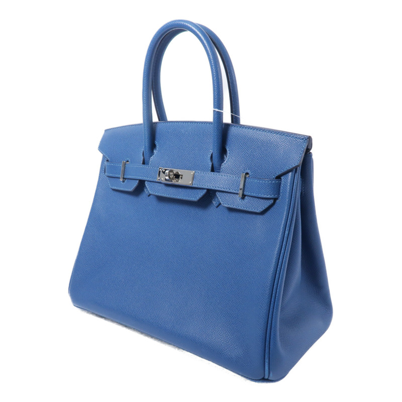 HERMES Epsom皮革Birkin 30手挽袋Cobalt-2