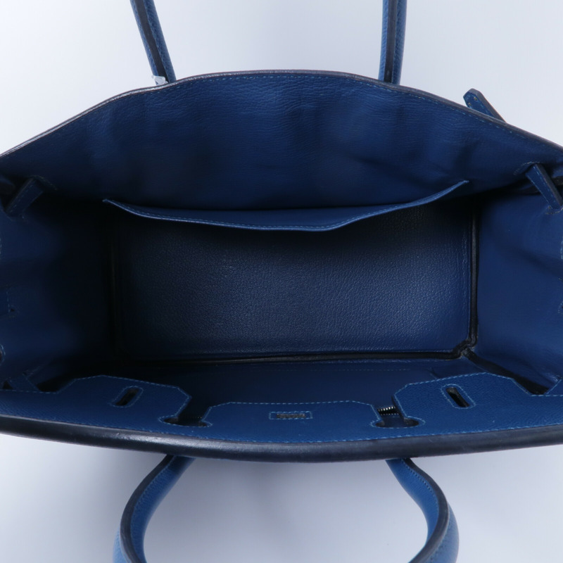 HERMES Epsom皮革Birkin 30手挽袋Cobalt-4