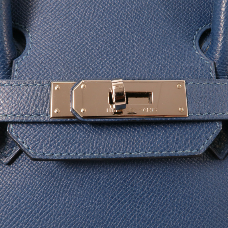 HERMES Epsom皮革Birkin 30手挽袋Cobalt-6