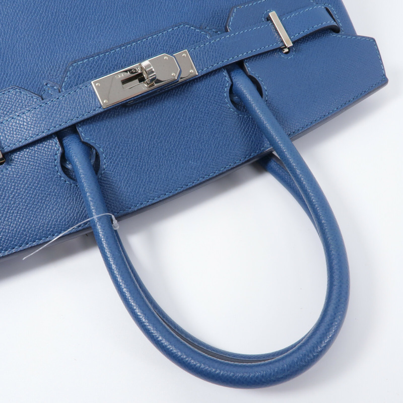 HERMES Epsom皮革Birkin 30手挽袋Cobalt-8