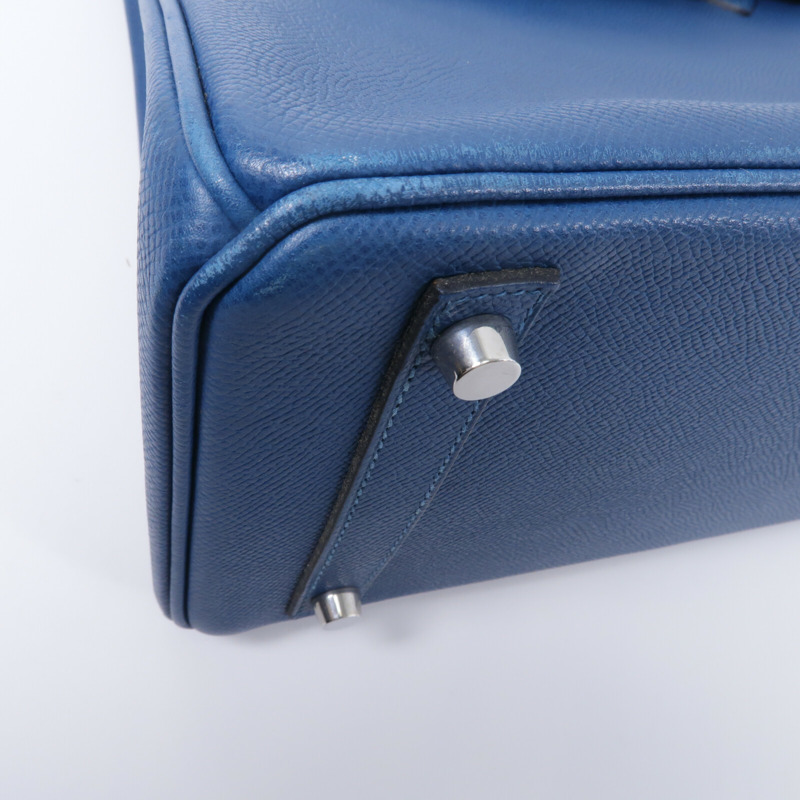 HERMES Epsom皮革Birkin 30手挽袋Cobalt-9
