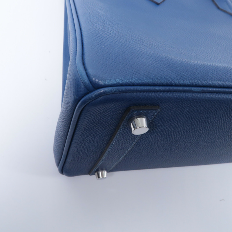 HERMES Epsom皮革Birkin 30手挽袋Cobalt-11