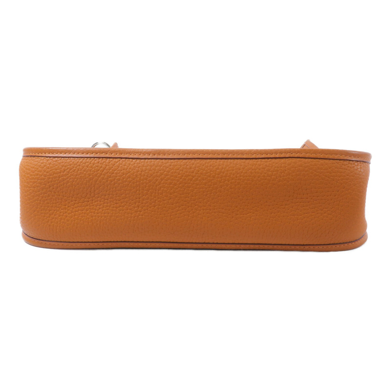 HERMES Clemence皮革Evelyne PM肩背袋Orange-3