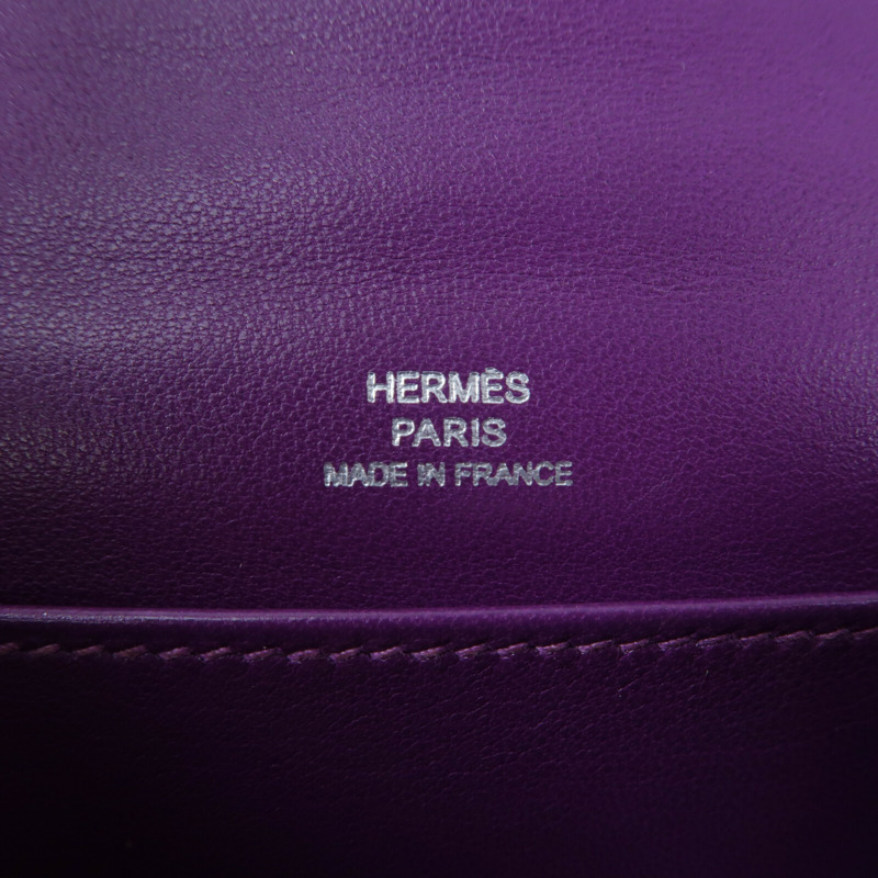 HERMES Swift皮革Kelly Pochette手挽袋Anemone-6