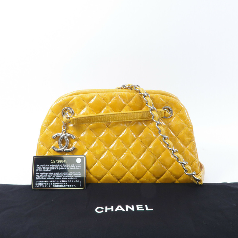 CHANEL 牛皮皮革Chain Shoulder鏈帶肩背袋-11