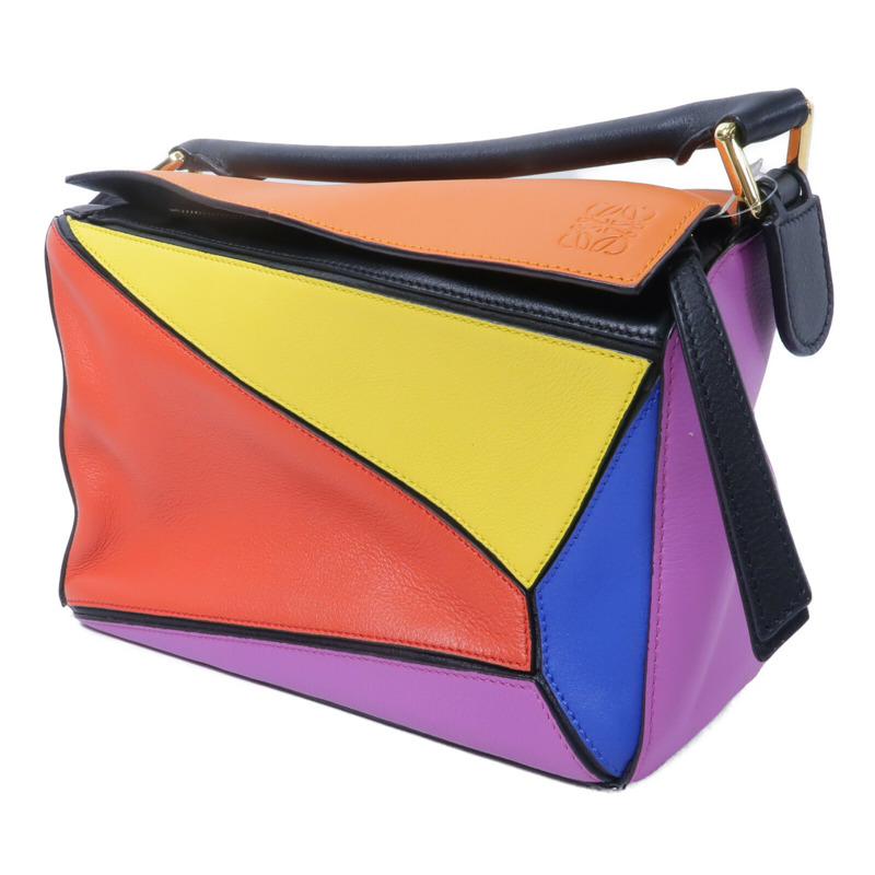 LOEWE 牛皮皮革Puzzle Small手挽肩背兩用袋-2