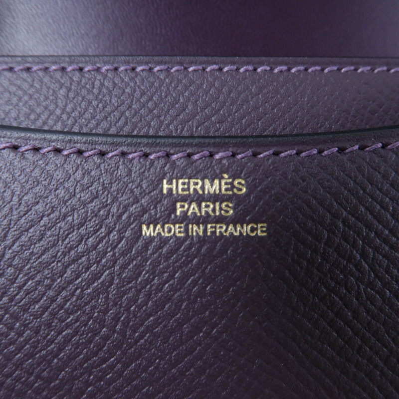 HERMES Epsom皮革Constance Mini肩背袋Tosca-5