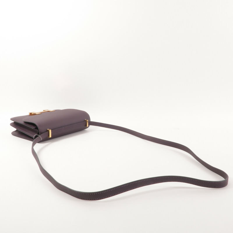 HERMES Epsom皮革Constance Mini肩背袋Tosca-8