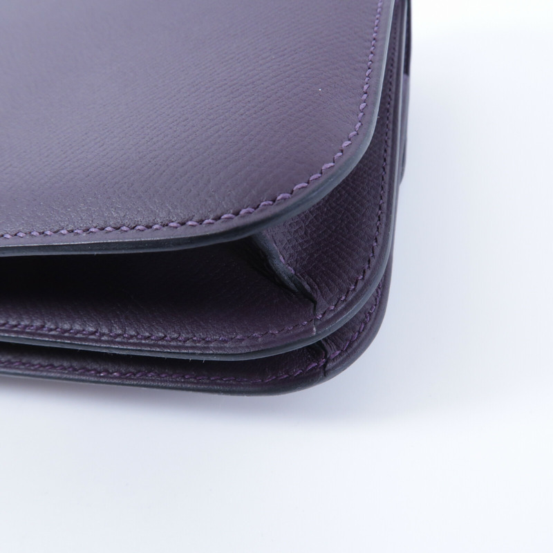 HERMES Epsom皮革Constance Mini肩背袋Tosca-11