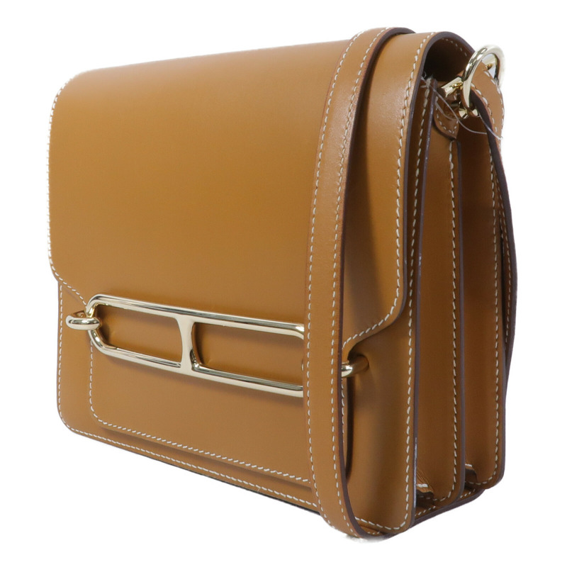 HERMES Barenia皮革Roulis 23肩背袋Naturel-2