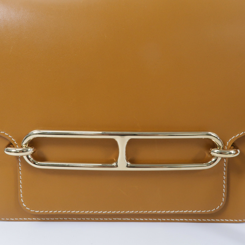 HERMES Barenia皮革Roulis 23肩背袋Naturel-6