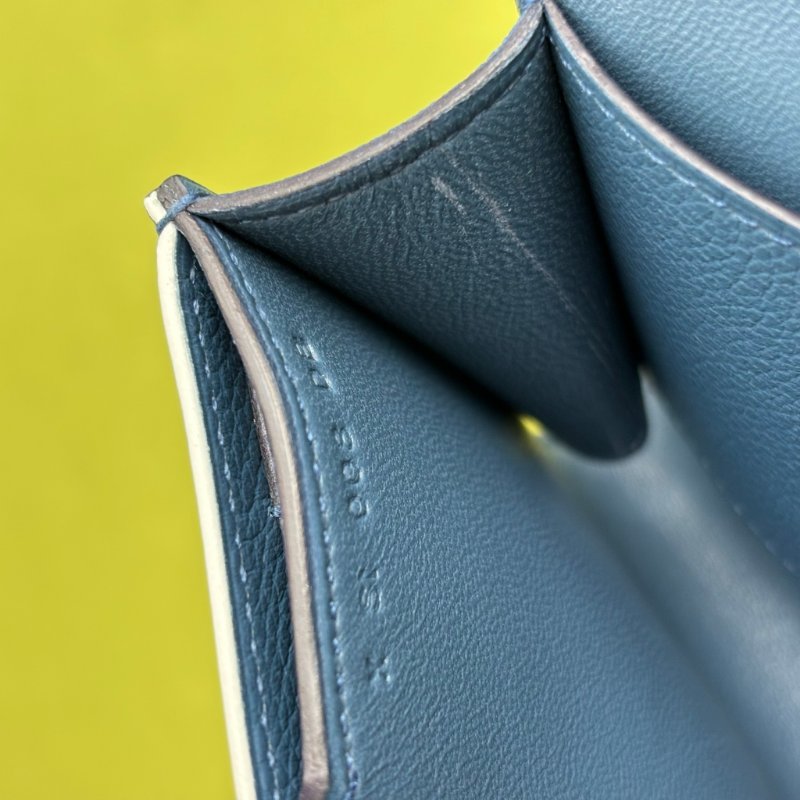 ::Hermès:: Passant Compact Wallet 霧藍色功能卡包 鈔票零錢包 短夾-16