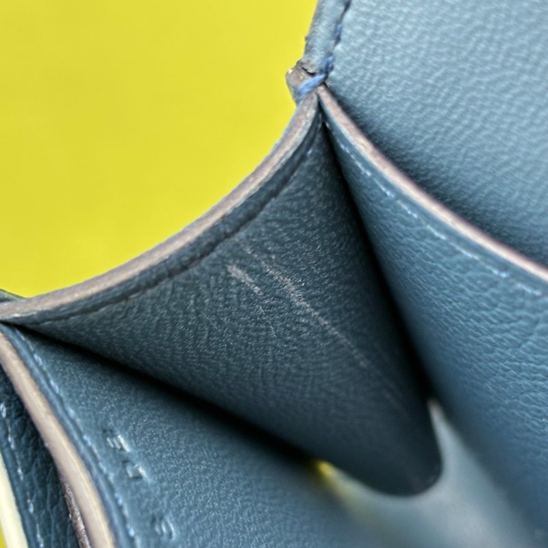 ::Hermès:: Passant Compact Wallet 霧藍色功能卡包 鈔票零錢包 短夾-17