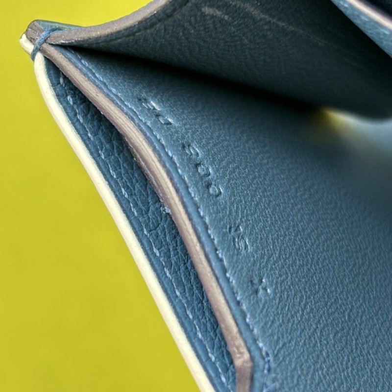 ::Hermès:: Passant Compact Wallet 霧藍色功能卡包 鈔票零錢包 短夾-18