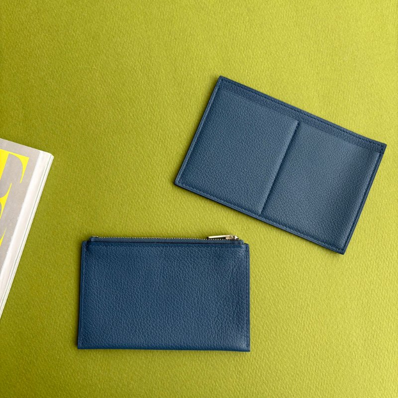 ::Hermès:: Passant Compact Wallet 霧藍色功能卡包 鈔票零錢包 短夾-22